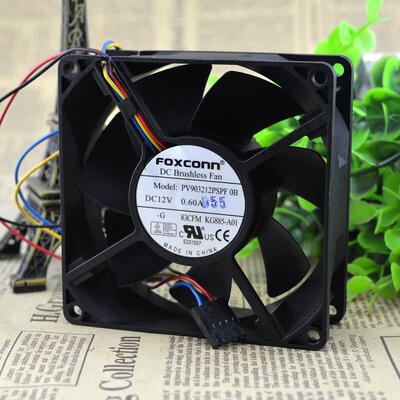 富士康9032 12V0.60A PV903212PSPF0A静音4线PWM温控机箱散热风扇
