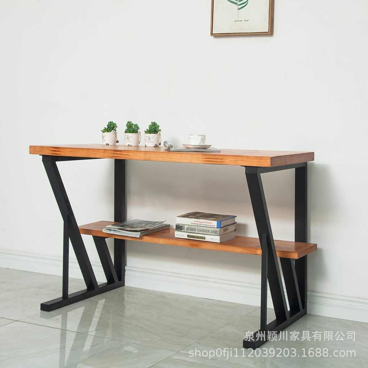 双层简约金属桌腿桌子腿支架时尚桌脚书桌支架办公桌腿家具腿