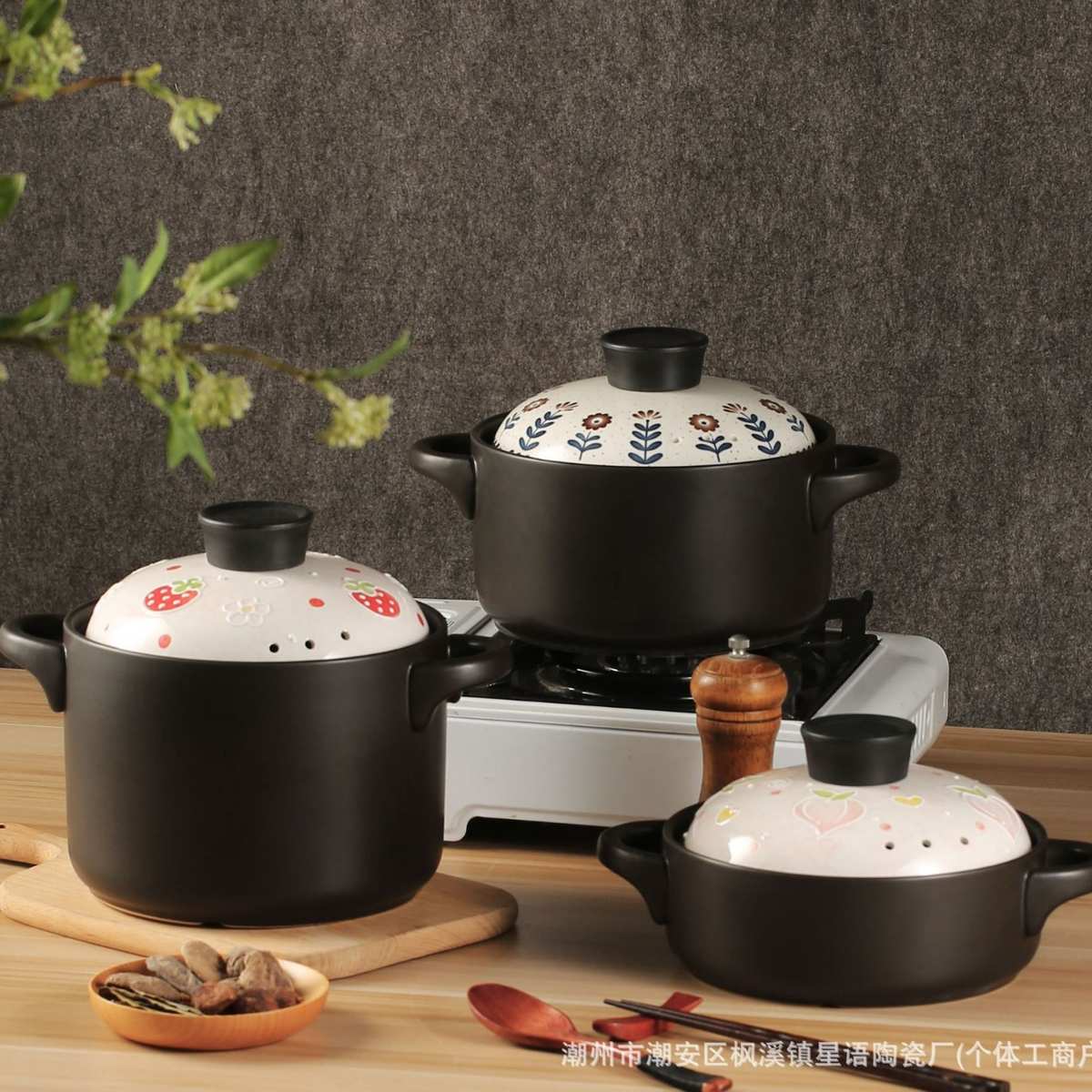 陶瓷砂锅明火高温无涂层家用干烧不裂耐高温锅石锅陶瓷煲沙煲砂锅