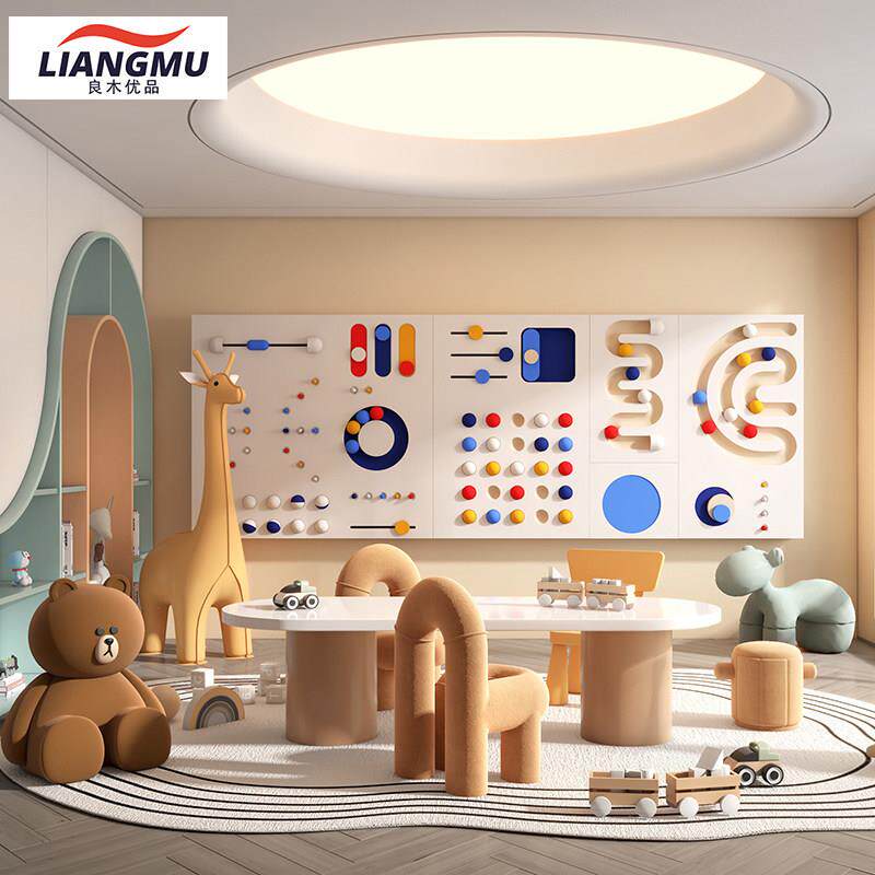 样品屋展示中心处儿童桌椅组合幼儿园书桌手工绘画 画桌学习桌培
