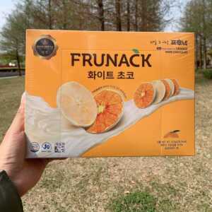 韩国FRUNACK进口济州岛柑橘片巧克力果脯手信礼盒网红特产零食