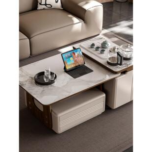 斯堪 纳维亚无障碍豪华进口无障碍豪华石板茶几水壶集成现代简约