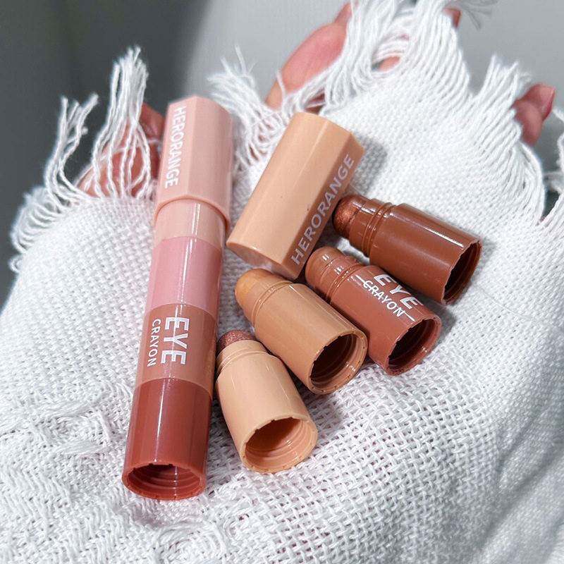 韩囸大牌正品四色眼影笔卧蚕光一抹成型大地色珠光细闪懒人眼影棒