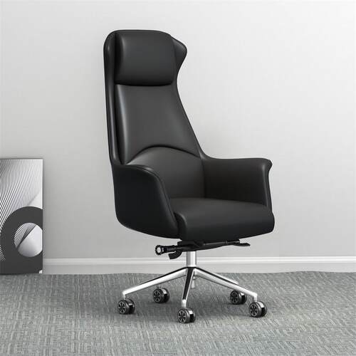 金鸾办公家具轻奢老板椅大班人体工学办公椅可升降带头枕转椅