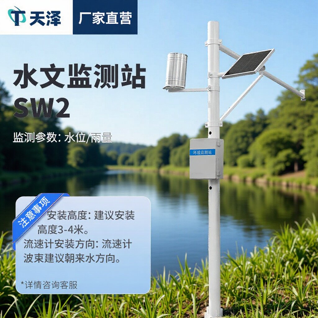 智能雨量水位监测站中小河流水文监测站远程水雨情监测预警系统