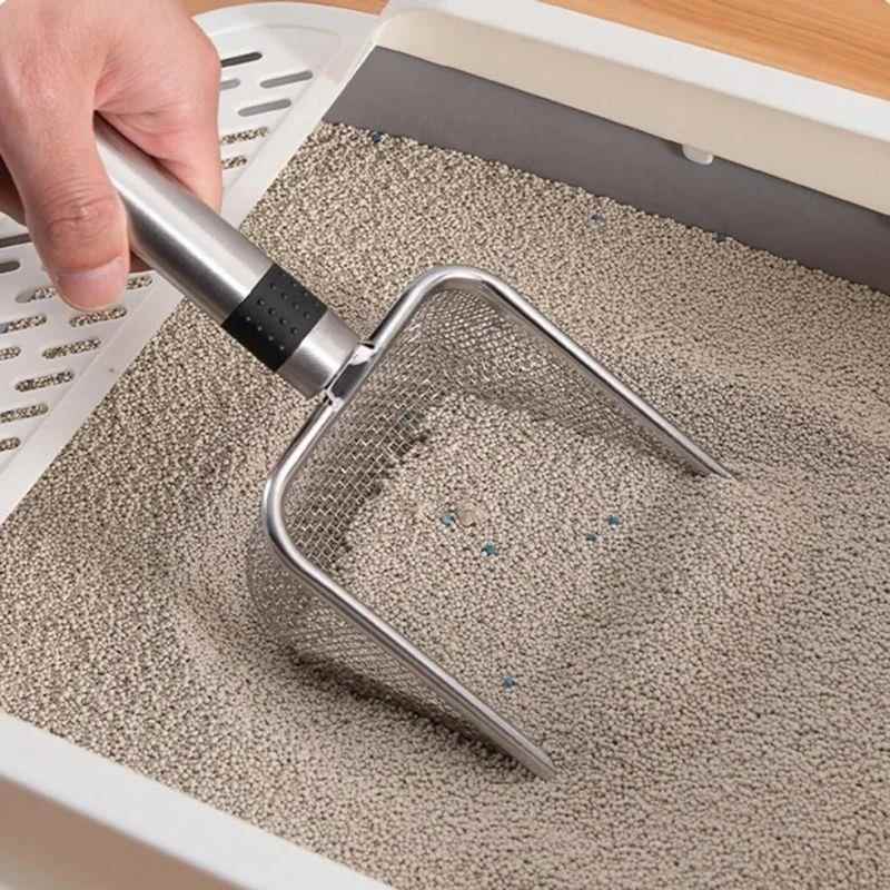 Pet cleaning tool metal aluminum alloy cat litter scoop stai
