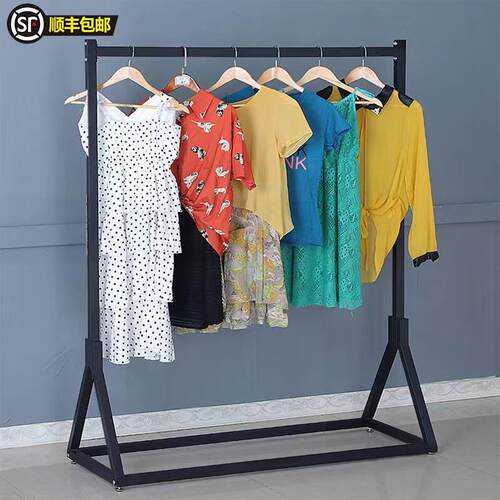 铁艺服装店展示架落地式中岛衣架男女衣服店货架家用晾衣架衣帽架