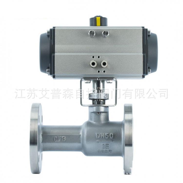 气动不锈钢高温球阀/Q641M-25P气动不锈钢一体式高温法兰球阀