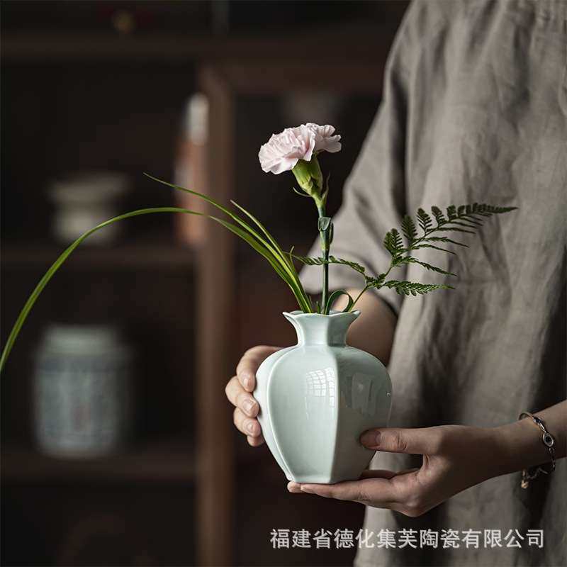 围炉煮茶氛围装饰品中式家用室内花瓶花插茶室桌面迷你陶瓷小花器,家居饰品,花瓶,淘宝优惠券,粉丝福利购,淘宝优惠卷