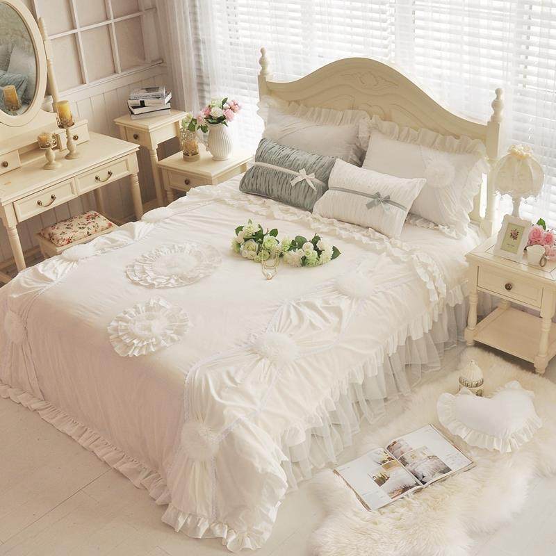 高档公韩式主ins风床裙床款上四件套全棉纯棉少女1心.8m四件套,床上用品,床品套件/四件套/多件套,淘宝优惠券,粉丝福利购,淘宝优惠卷