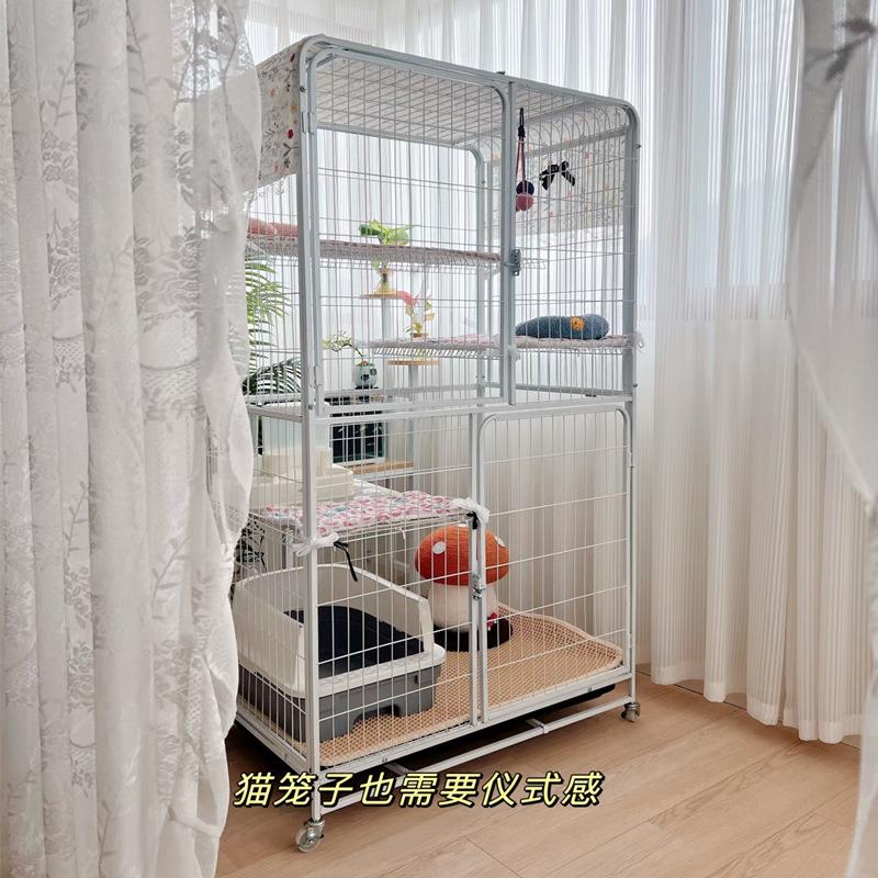 猫笼子家用室内猫窝猫别墅猫带猫厕所一体自由空间猫舍猫窝封闭式