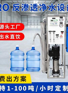 井水深井水山泉水软水设备除水垢去除钙镁离子RO反渗透水处理设备