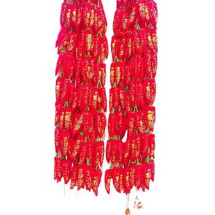 大红小辣椒串新年室内装饰中国结挂件布艺辣椒串挂饰元旦节庆用品