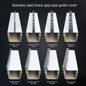 花园缝隙式 市政下水道树脂地沟成品线性排水沟不锈钢盖板庭院广场