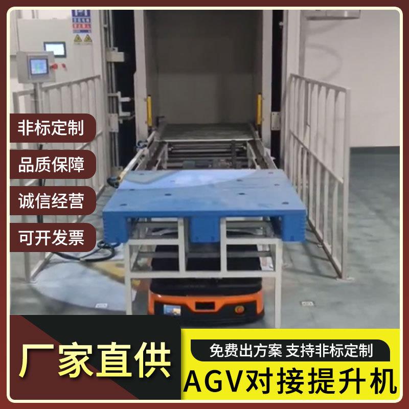 AGV配套联动提升机循环往复式货物高楼层搬运输送自动垂直升降机