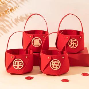 新房搬家仪式用品手提干果篮子乔迁之喜装饰摆件入伙进宅新居布置