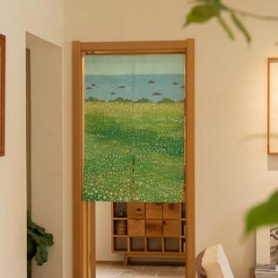 漫山遍野的小花自由治愈 浴室隔断帘免打孔卫生间门口遮挡帘门帘