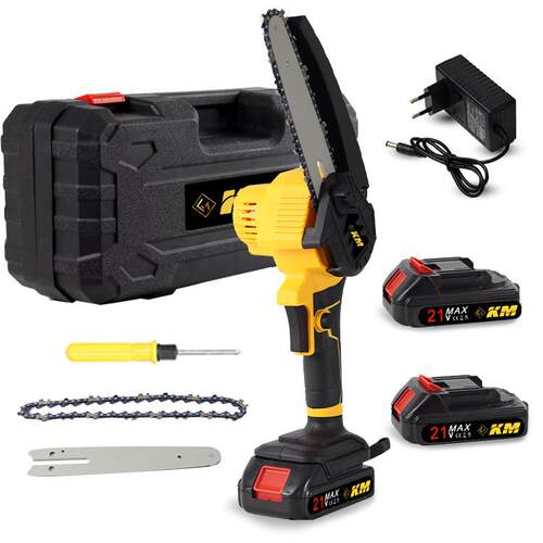 新款升级无刷4寸6寸迷你锯家用单手锯户外伐木油壶无线便携手电锯