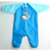 新款 儿吃衣水连体衣儿童罩衣宝宝爬防行服玩水玩沙全身防护衣防饭