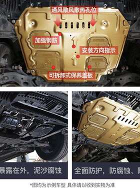 景尚适用model3发动机下护板Y底盘电机护板装甲3冷却液管道板