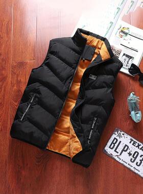 U 68265 Fleece men's vest jacket 羽绒棉士休闲马甲跨境