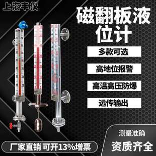侧装顶装磁翻板液位计带远传4-20mA报警开关磁性浮子
