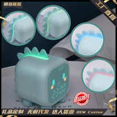 趣味恐龙闹钟儿童贪睡趣味桌面床头LED电子贪睡时钟带氛围夜灯