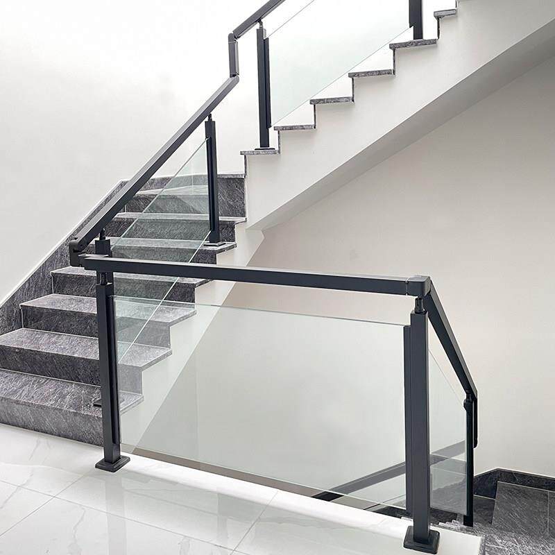 钢化玻璃楼梯扶手室内家用不锈钢立柱阳台护栏农村自建房平台栏杆