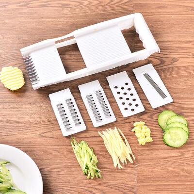 4-Piece Multi-Function Vegetable Cutter Set, Including Grate