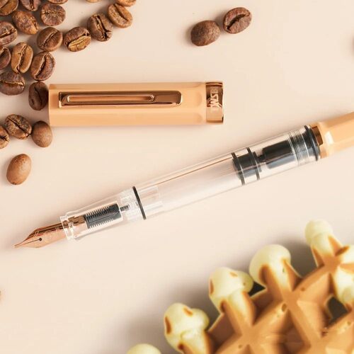 TWSBI三文堂ECO精致钢笔奶油黄咖啡古铜秋蓝黑钛碧玉透明示范活塞