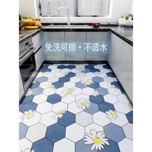 厨房地垫简约防水防油一抹净PVC任意裁剪DIY可擦免洗满铺家用