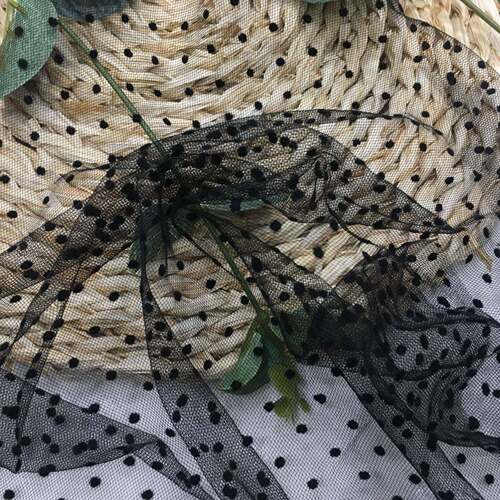 超ins瑞士网植绒波点网纱布料 植绒网纱波点面料 波点网布料厂家