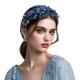 INSWVX法式 简约水晶头饰饰蓝朵色发女高A级感贝壳编织花发箍126