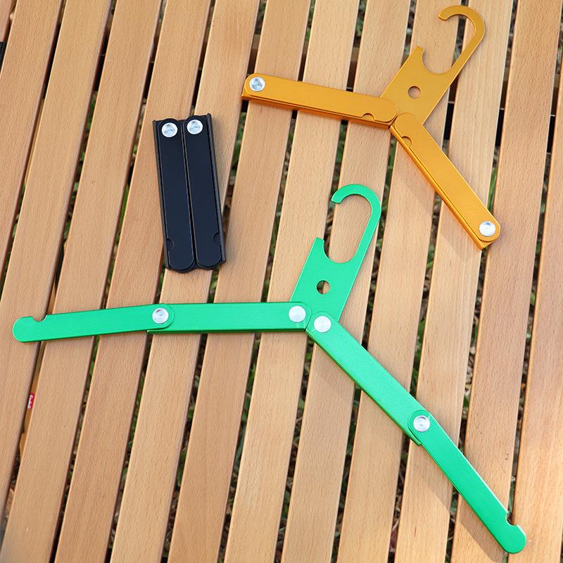 不锈钢折叠衣架旅行晾衣架便携式衣挂金属晾晒挂衣架旅游出差图片