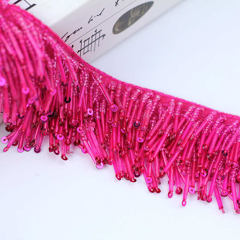 亮片流苏窗帘裙摆复古吊配饰穗舞蹈服装重工手工辅料欧美须花边排