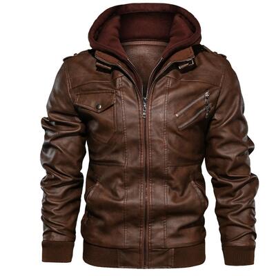 Leather jacket with diagonal zipper, motorcycle leather