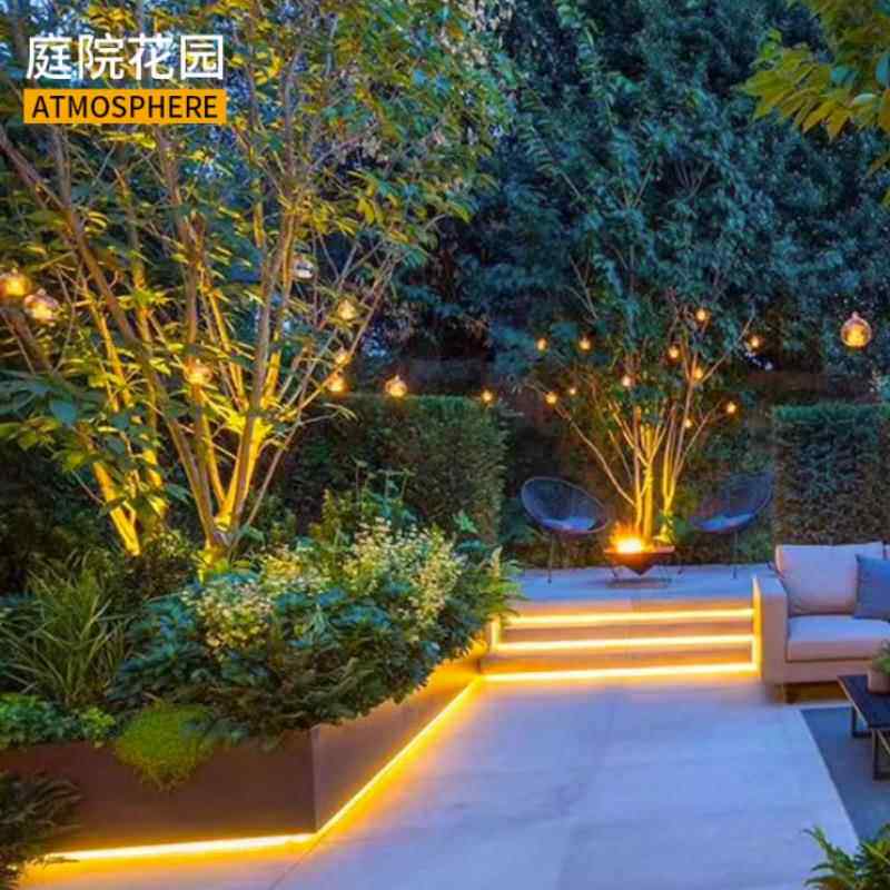 LED户外防水控太阳能灯带民宿庭院阳饰台装遥光控感le852d外墙应
