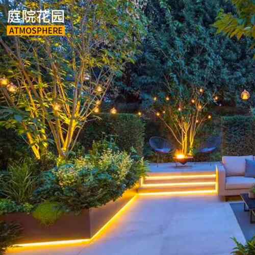 LED户外防水控太阳能灯带民宿庭院阳饰台装遥光控感le852d外墙应