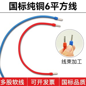 电线BVR配电箱主线专用连接2.5/4/6/10平方接线端子红蓝配件家用