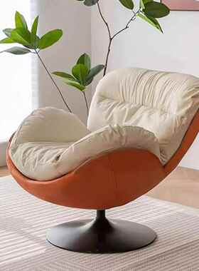 懒旋转蛋人壳椅单家客厅用阳台沙发卧室阅读办公椅人旋转椅Ti3aBj