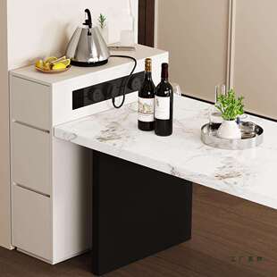 蜂窝铝合金小岛台单柜窄岛台柜餐桌一体厨房移动单独中岛导台柜吧