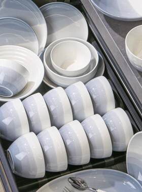 日系风渐变蓝陶瓷餐具套装家用碗碟釉下彩高温碗盘碗碟全套碗具