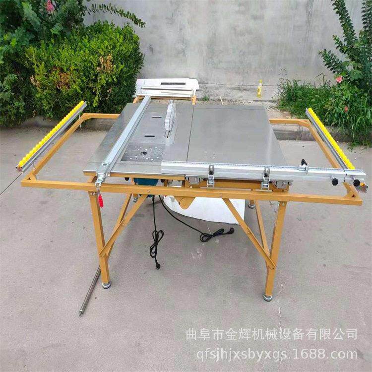 木工无刷推锯台 多功能隐形导轨道小型推拉无尘子母推台锯