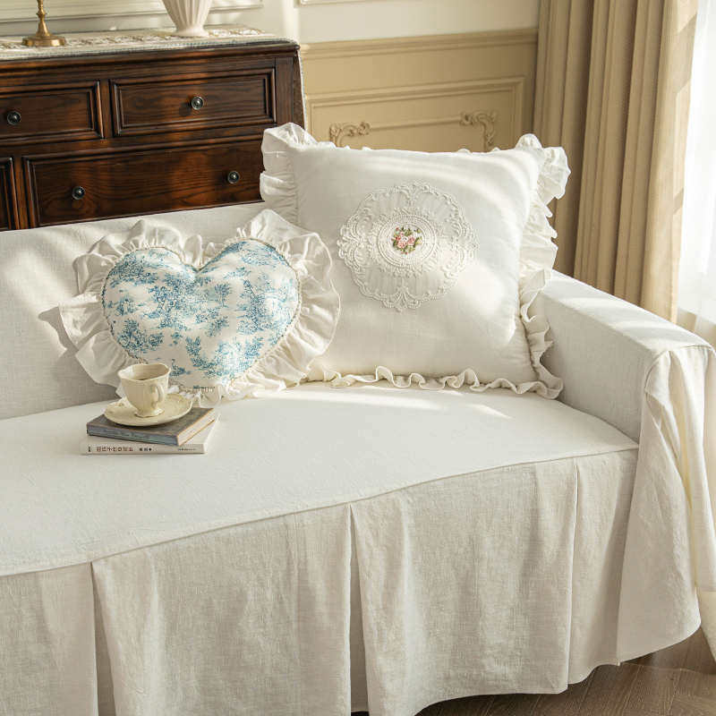 1VPR法式沙发抱枕白色床头靠垫套客厅背靠垫大枕头60x60超大尺寸