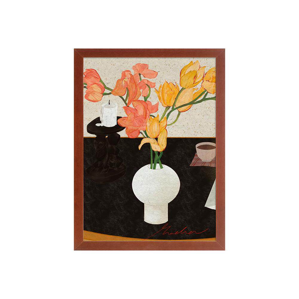 法式艺术挂画客厅餐厅小众古风装饰画边柜摆画卧室美式复古壁画