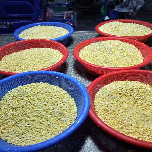 优选款鱼饵料玉米脱颗粒机甜玉米梗粒分离清洗漂烫嫩玉米生产线