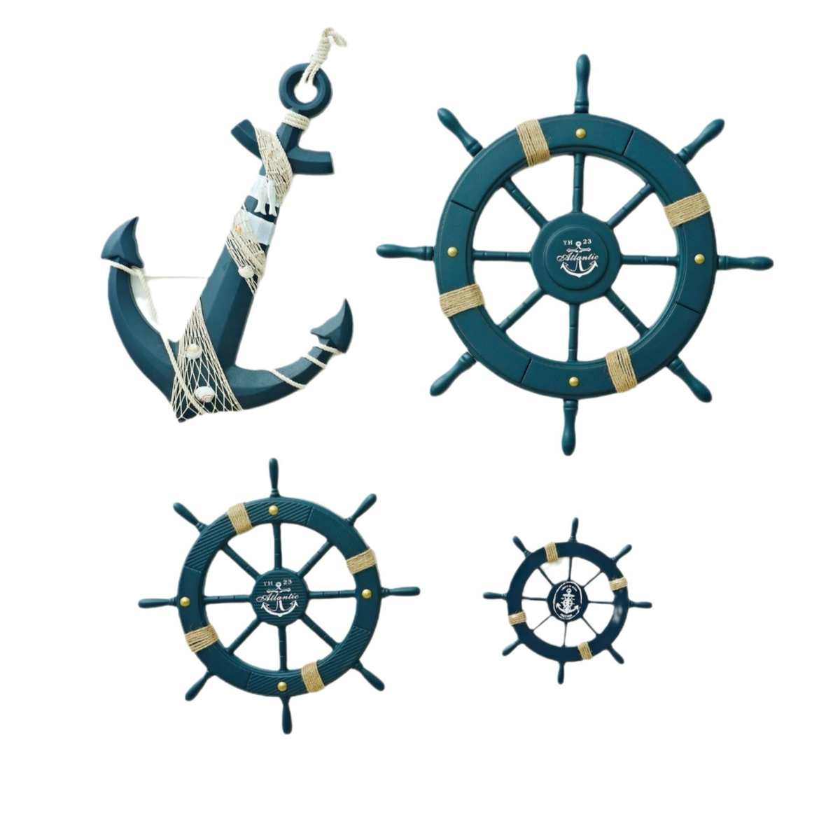 地中海风格装饰 木制62公分蓝色船舵家居壁挂舵手 酒吧壁挂工艺品,家居饰品,木雕,淘宝优惠券,粉丝福利购,淘宝优惠卷