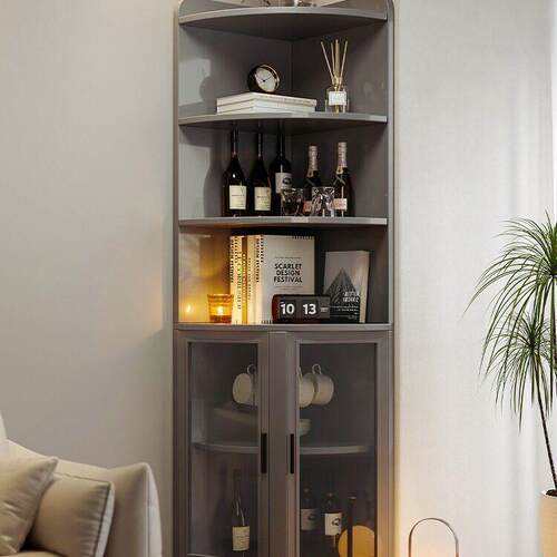 Corner cabinet, transparent door wall,corner storage cabinet