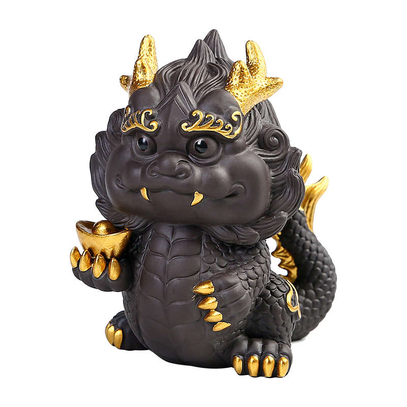 客厅家居饰品茶桌生肖伴茶几礼手手工龙年面摆件摆设茶室龙办公室