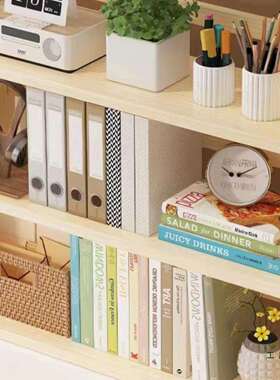 儿童书简易实木架F97JH76S多层小书柜桌学生整理面架桌子收纳架绘